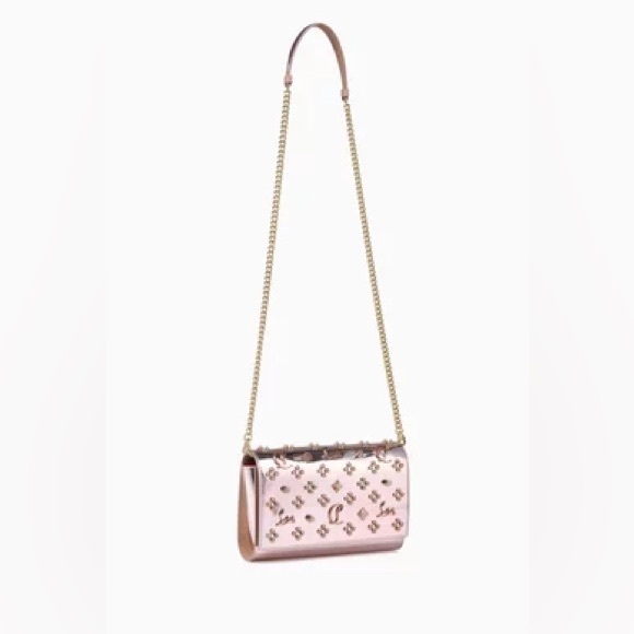 Christian Louboutin Paloma Clutch vintage Rose specchio - Picture 6 of 12